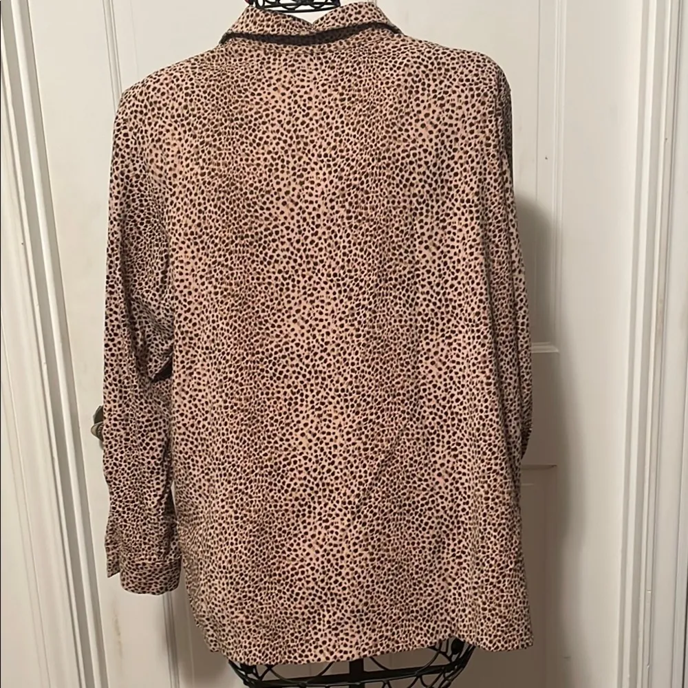 🦋🦋🦋BOGOHO 🦋🦋🦋VTG Alfred Dunner Stylish Leopard Print Button-Up Shirt-12P - Image 6