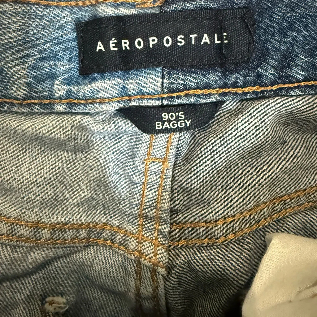 Aeropostale '90s High-Rise Baggy Carpenter Jean Size 8 - Image 5