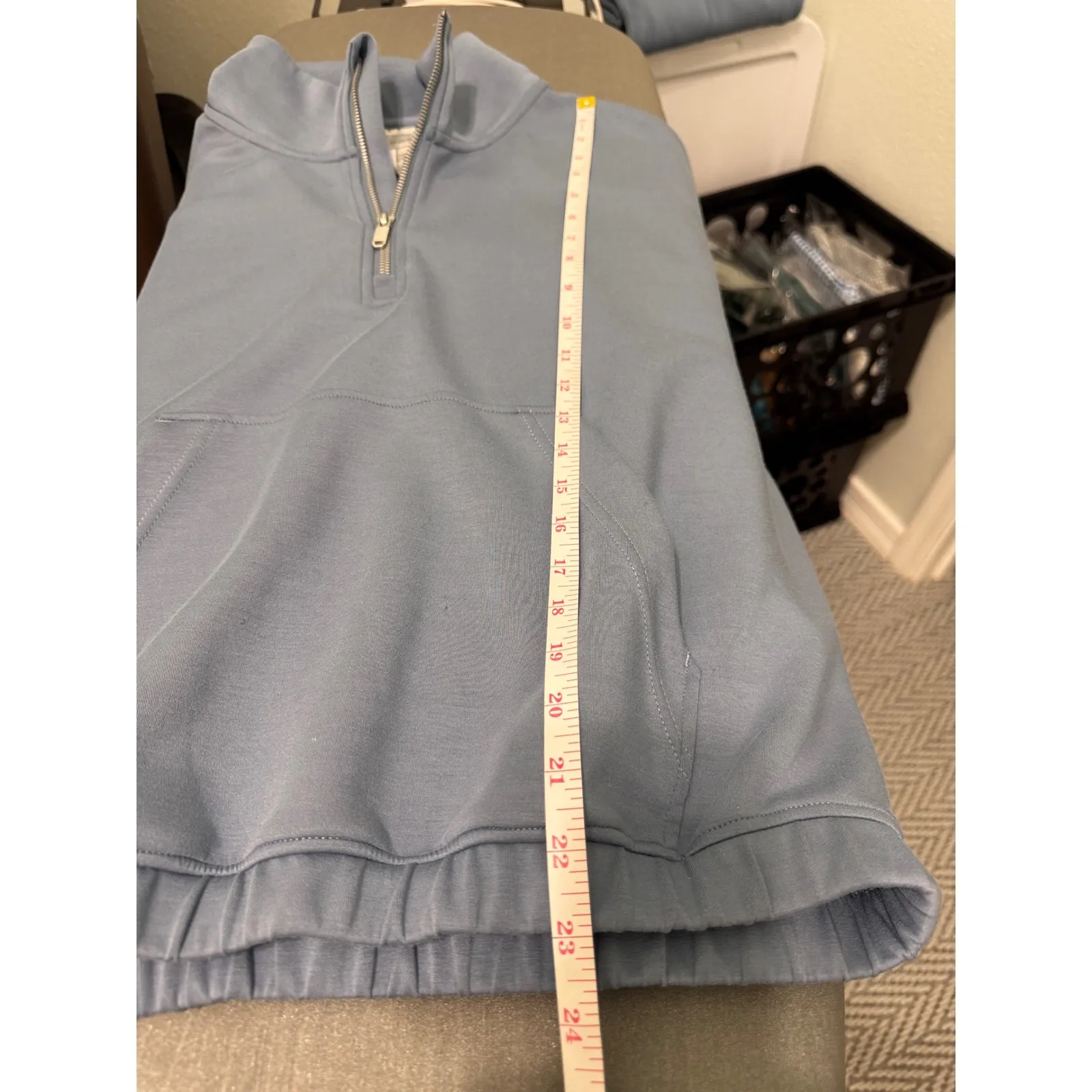 Women's Athletic Pullover Sweatshirt & Jogger Pants Set Blue Size L - Image 15