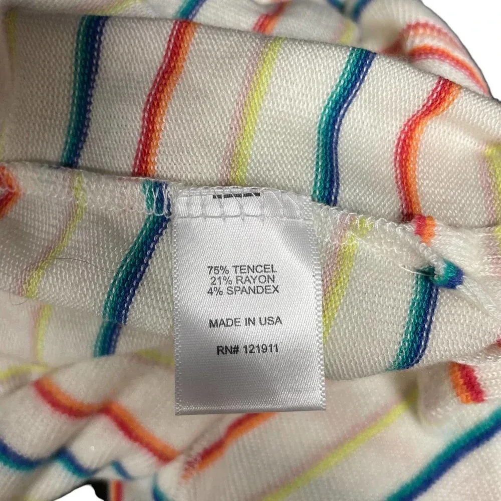 LNA Brushed Carly Striped Hoodie Sweater White Colorful‎ Size XS - Image 13