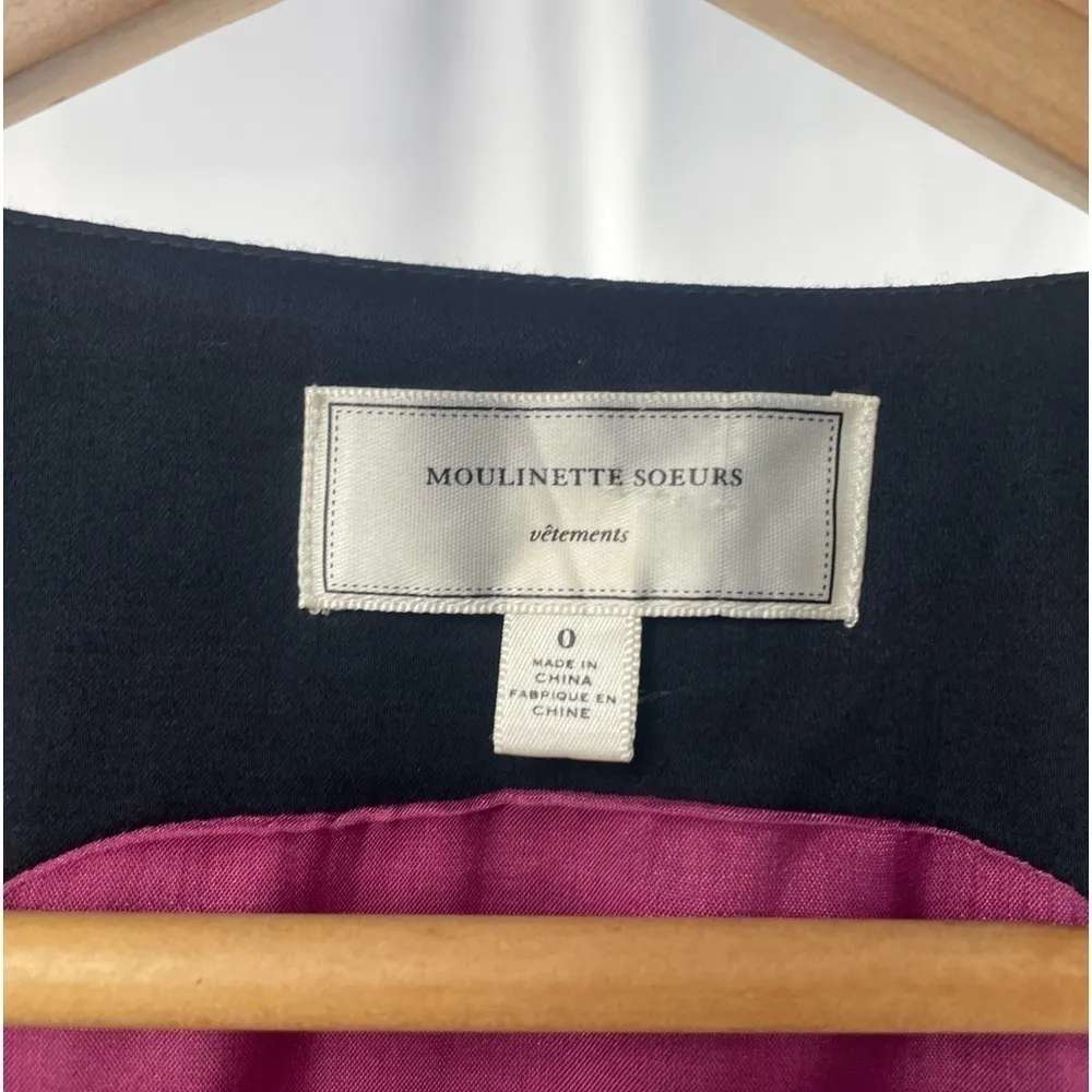 Moulinette Soeurs Dinner for Two Floral Dress in Black Pink Size‎ 0 - Image 6