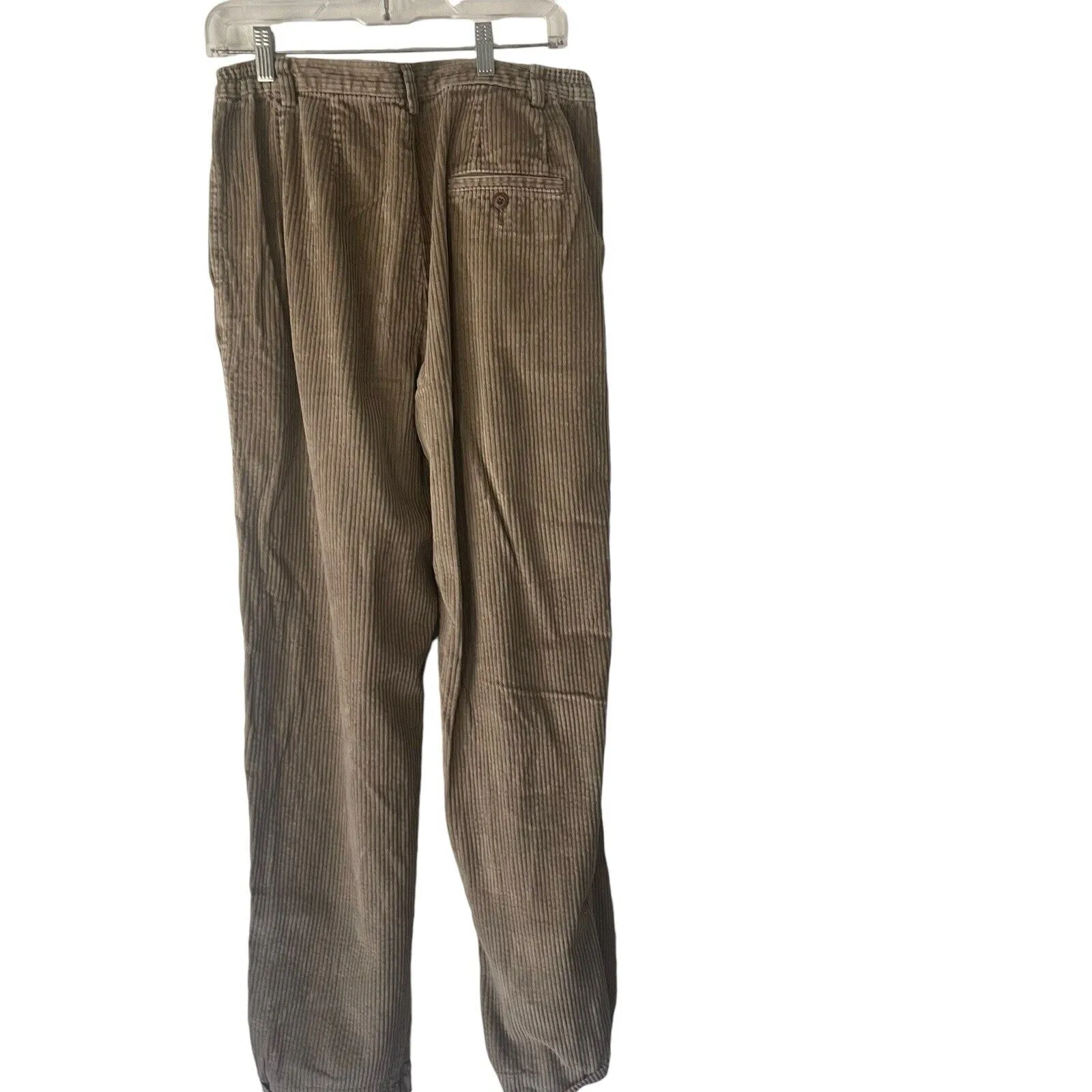 Eddie‎ Bauer Vintage 90s Women's Size 14 Tall Tan Light Brown Corduroy Pants - Image 4