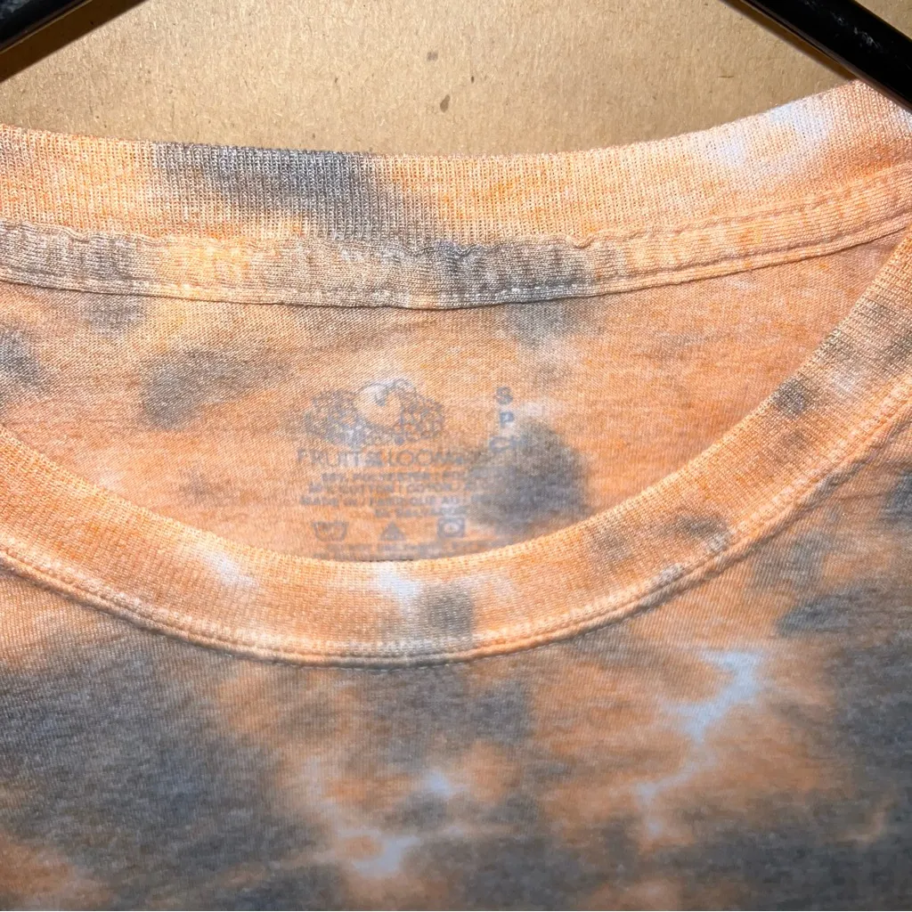 2/$10 BASICS TOPS BUNDLE Orange & Black Tie Dye T - Image 2