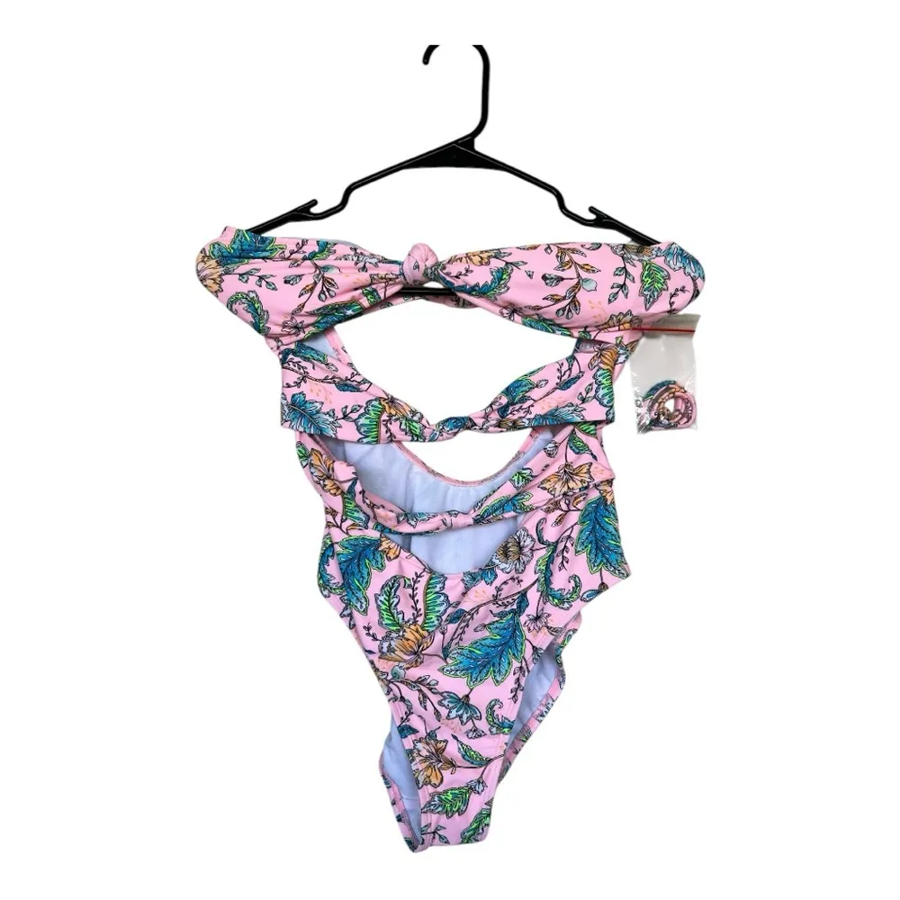 New ANTHROPOLOGIE KIKIRIO Lava Lamp Back Halter Neck One-Piece Swimsuit Size M - Image 10