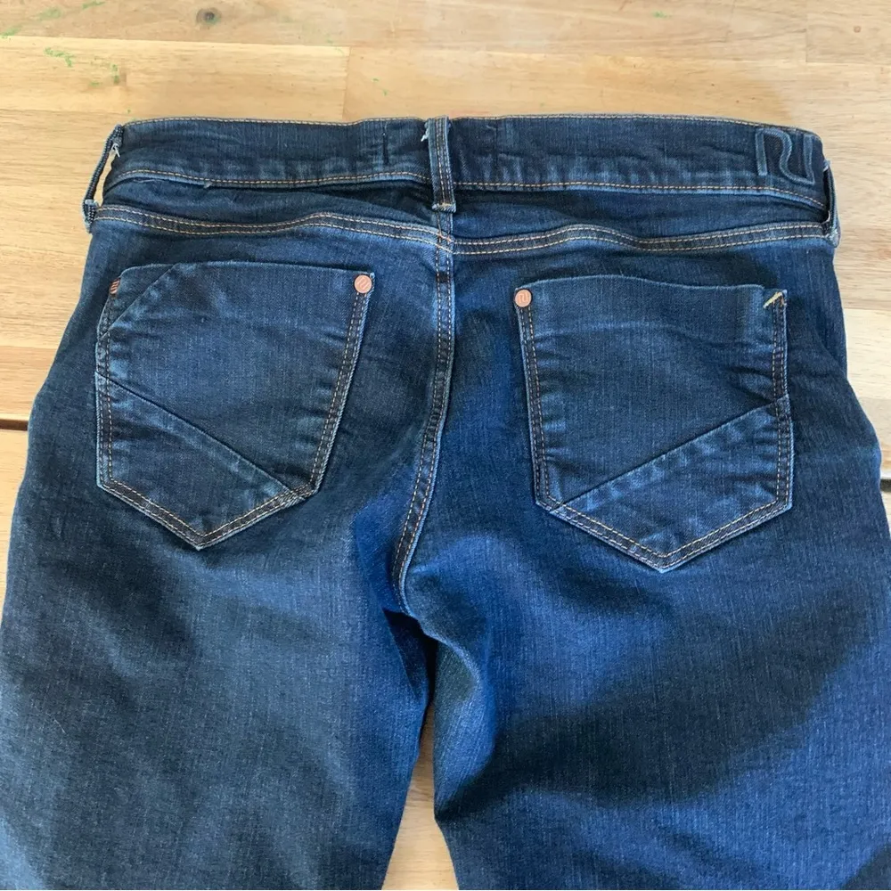 River Island Dark Wash Skinny Jean With Front Zipper Detail 27 (?) - Image 5