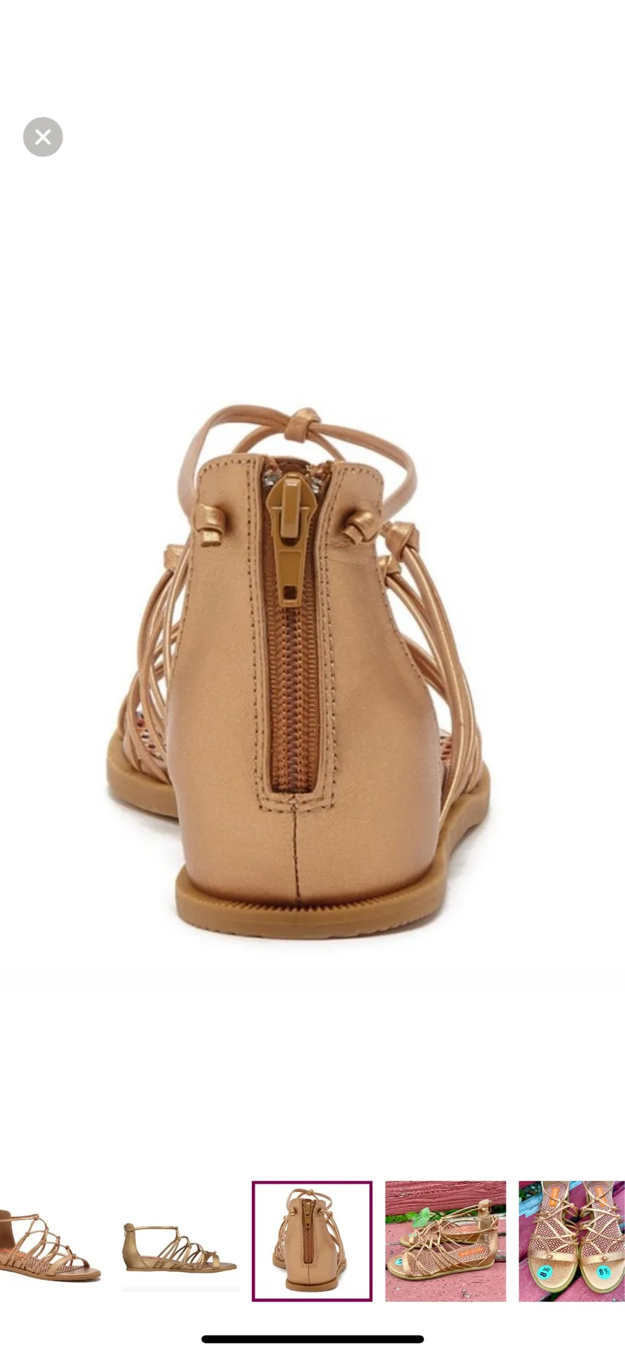 NWOT Rocket Dog Metallic Gold Somma Caged Sandals Size 6 - Image 8