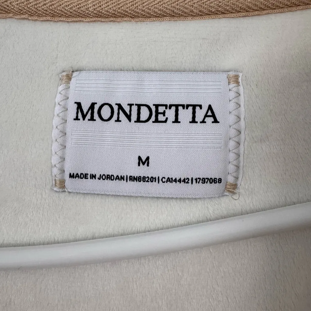 Beige Soft Fleece Mondetta Zip-Up Jacket Size Medium - Image 4