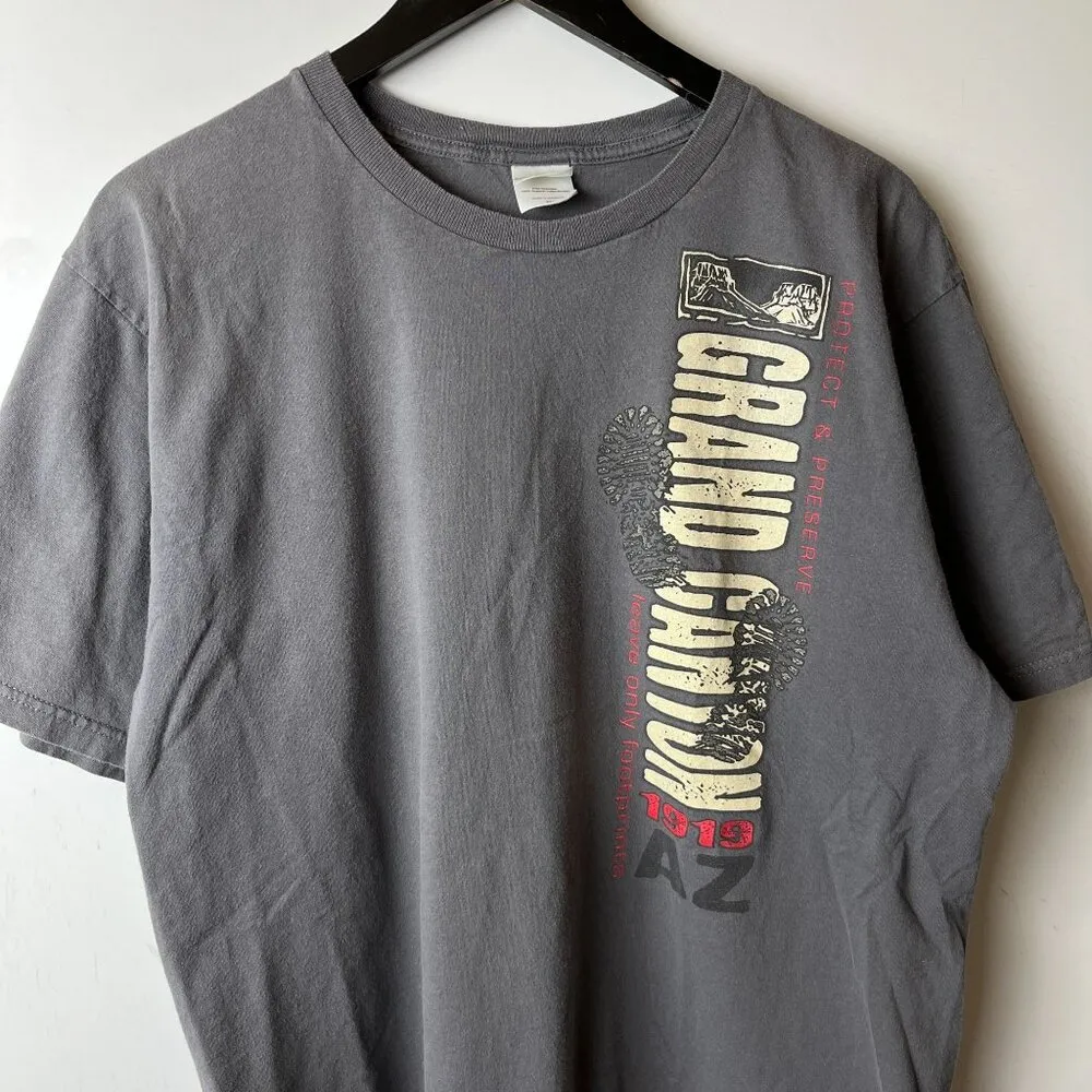 Grand Canyon AZ T Shirt Vintage Y2K Gray Large L Graphic Tee - Image 9