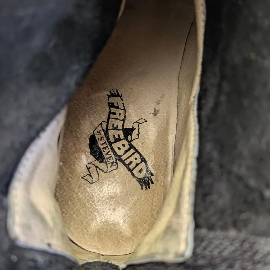 Freebird Lane Distressed Suede Full Zipper Boots GUC $245 Size 8   S3938 - Image 14