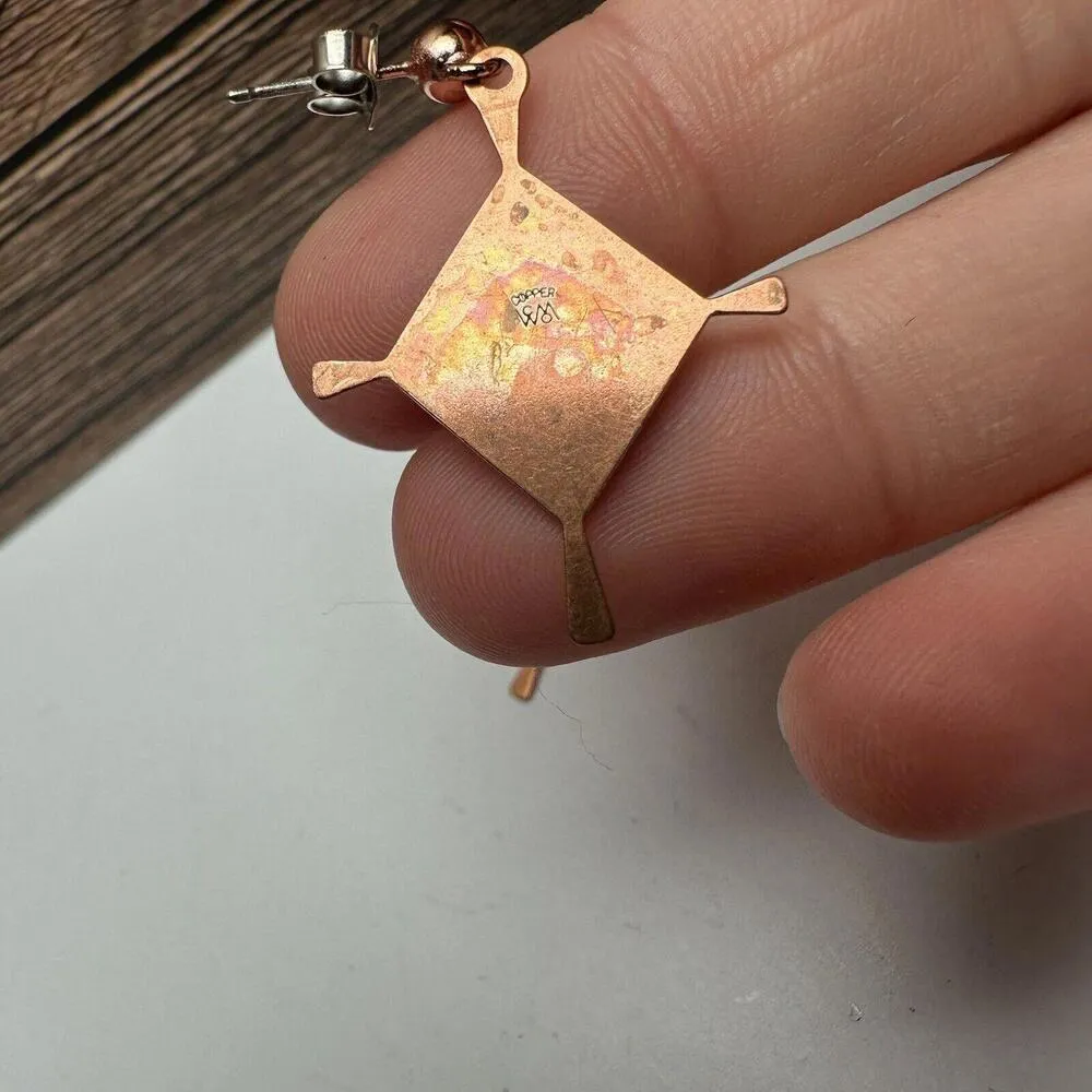 Wheeler Copper Dangle Drop Pierced Earrings - Image 8