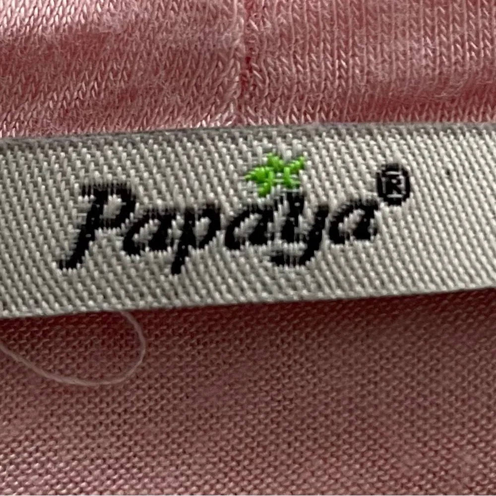 Papaya “Baddie” lettuce edge pink graphic crop top size L Barbiecore boho skater - Image 5