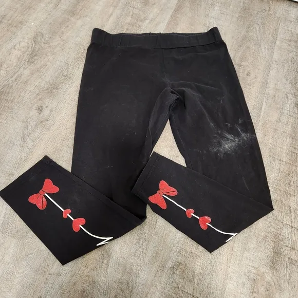 Disney Parks Minnie Mouse Balck Leggings Size XL - Image 1
