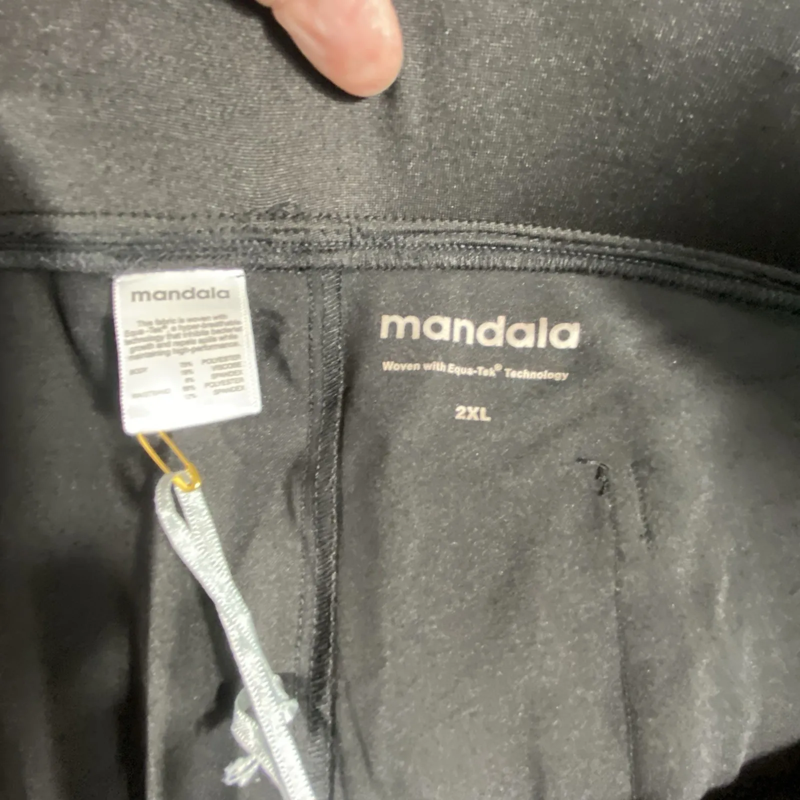 Mandala Womens Size 2XL Scrub Pants Black High Rise Stretch Pockets Tapered NWT - Image 9