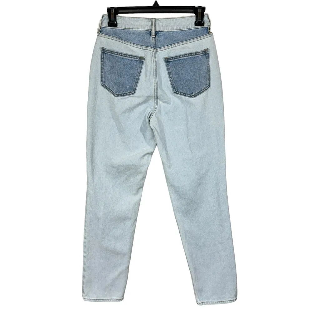 Pacsun SZ 25 Hopper Patch Mom Jeans Hi-Rise Relaxed Leg Zip-Fly Rigid Blue - Image 3