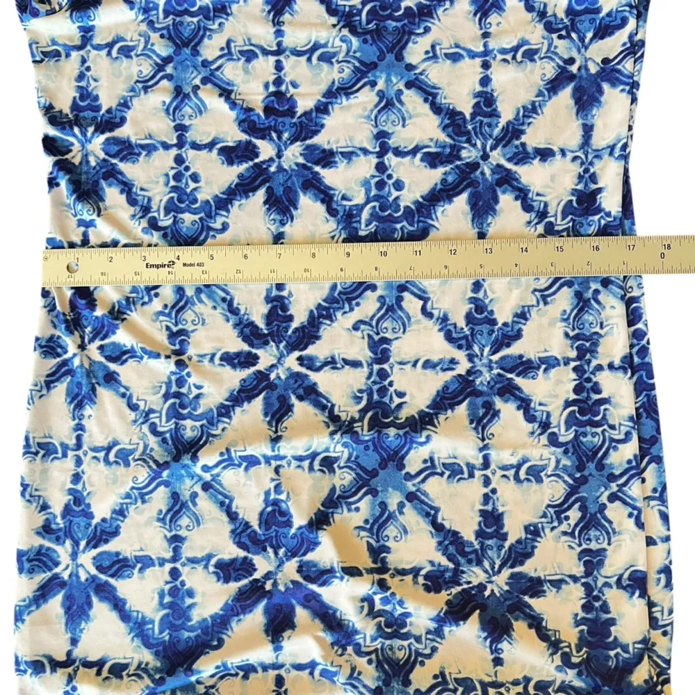 MICHAEL Michael Kors gorgeous dress white & blue women’s size Petite/Medium - Image 6