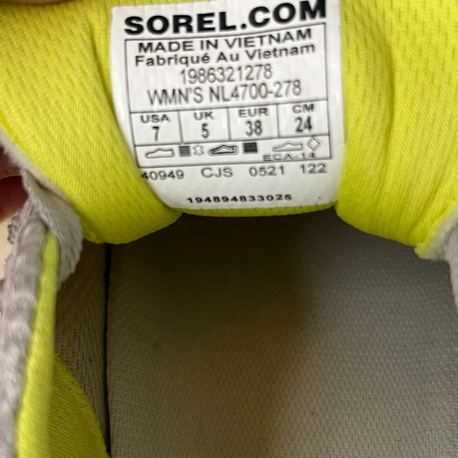 Sorel Kinetic RNEGD Float Lace Up Sneakers Dark Stone/Bolt Women’s 7 - Image 9