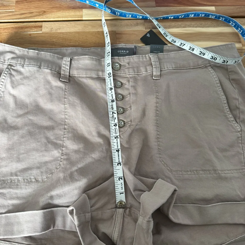 TORRID Khaki Shorts NWT Button Fly - Image 6