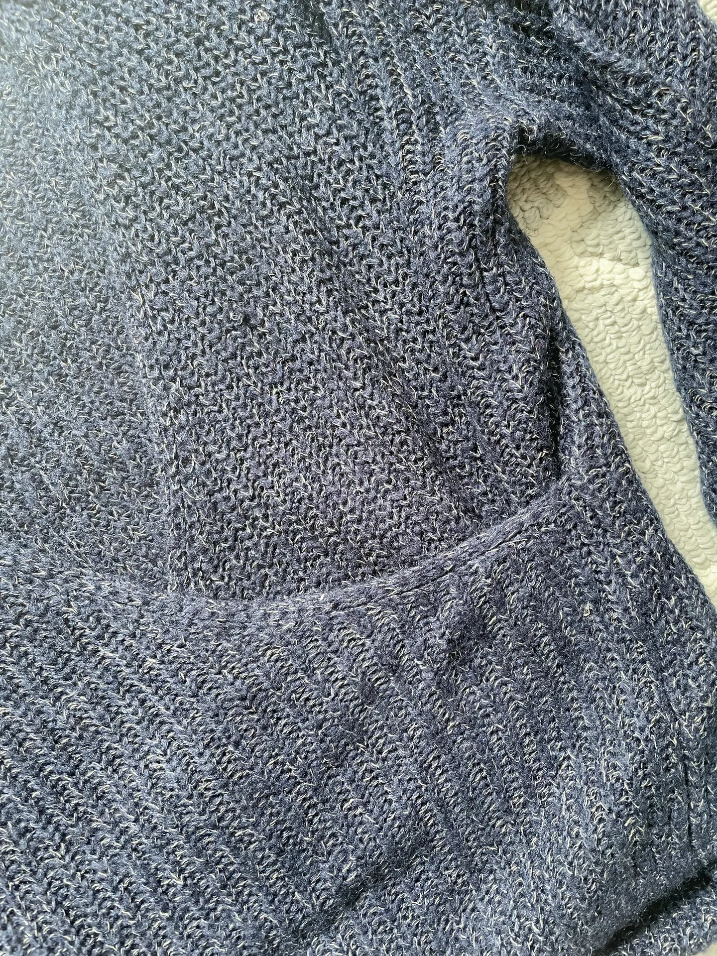 Blue Wrap Crossover Knit Jumper Sweater - Image 7