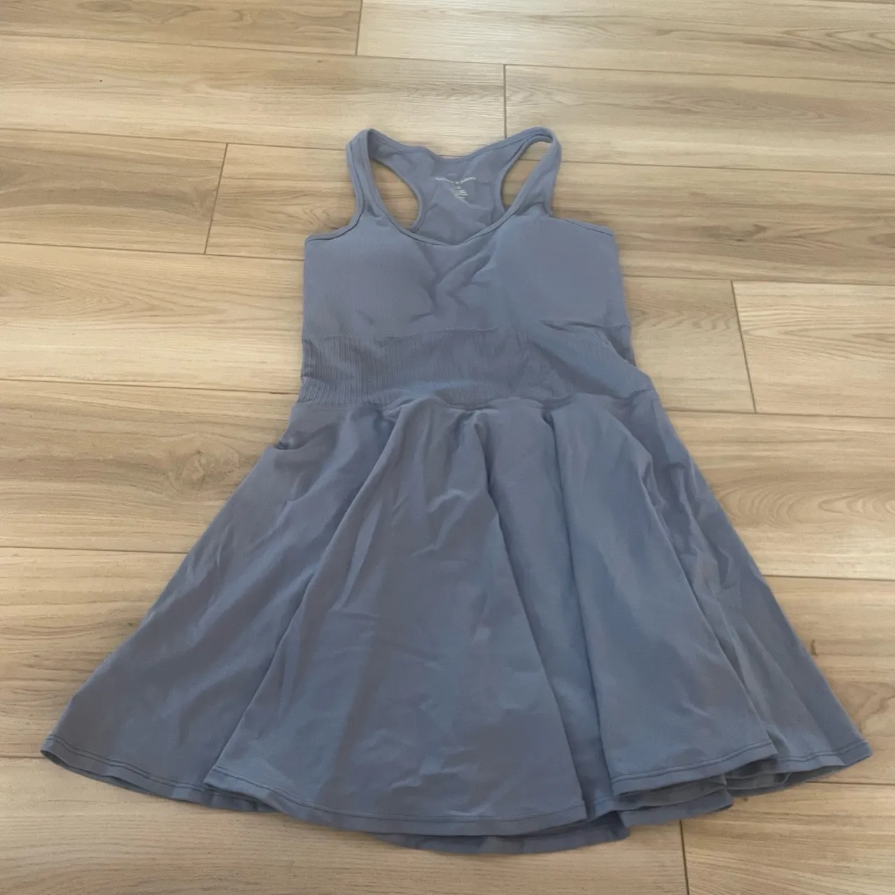 NWT HARMONY AND BALANCE Blue Grey Seamless Racerback Skort‎ Active Dress Size XL - Image 3