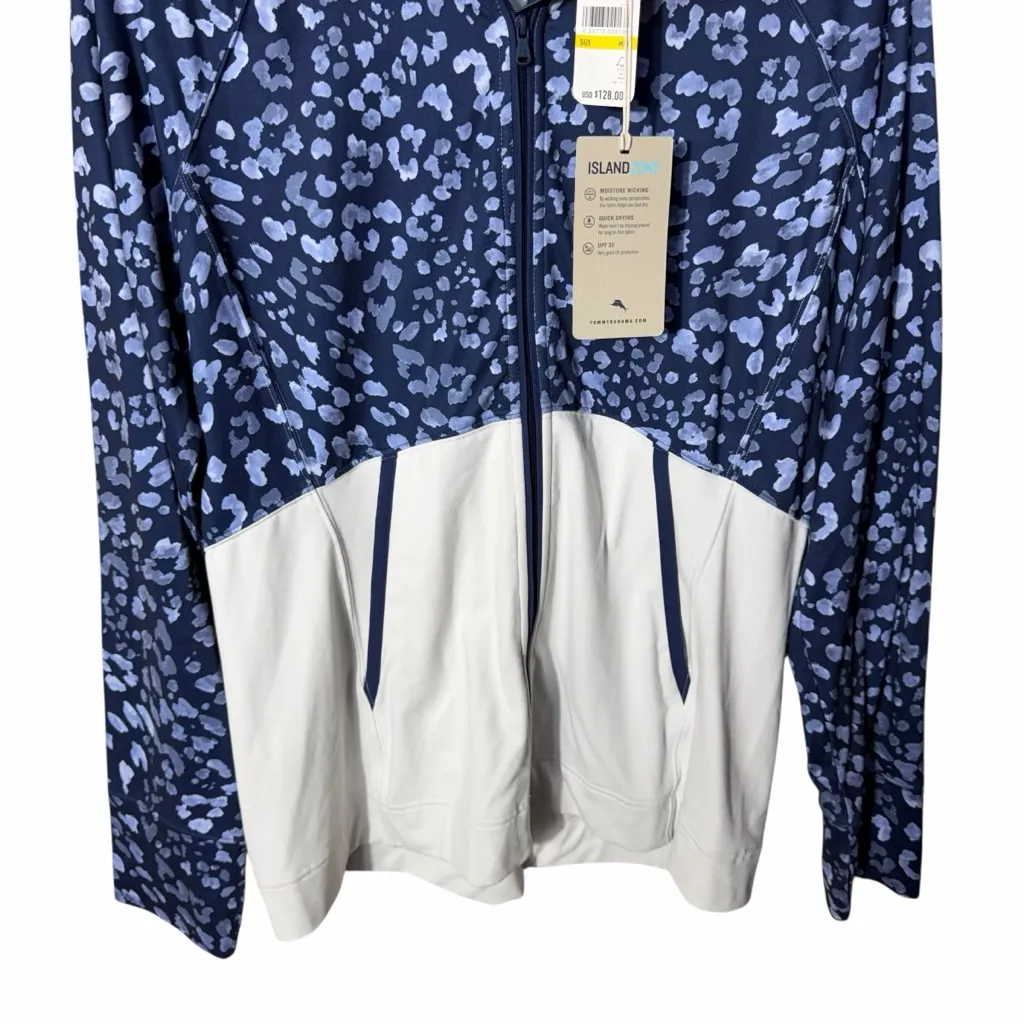 NEW Tommy Bahama Leopard Leisure Islandzone Full Zip Jacket Size Medium - Image 2