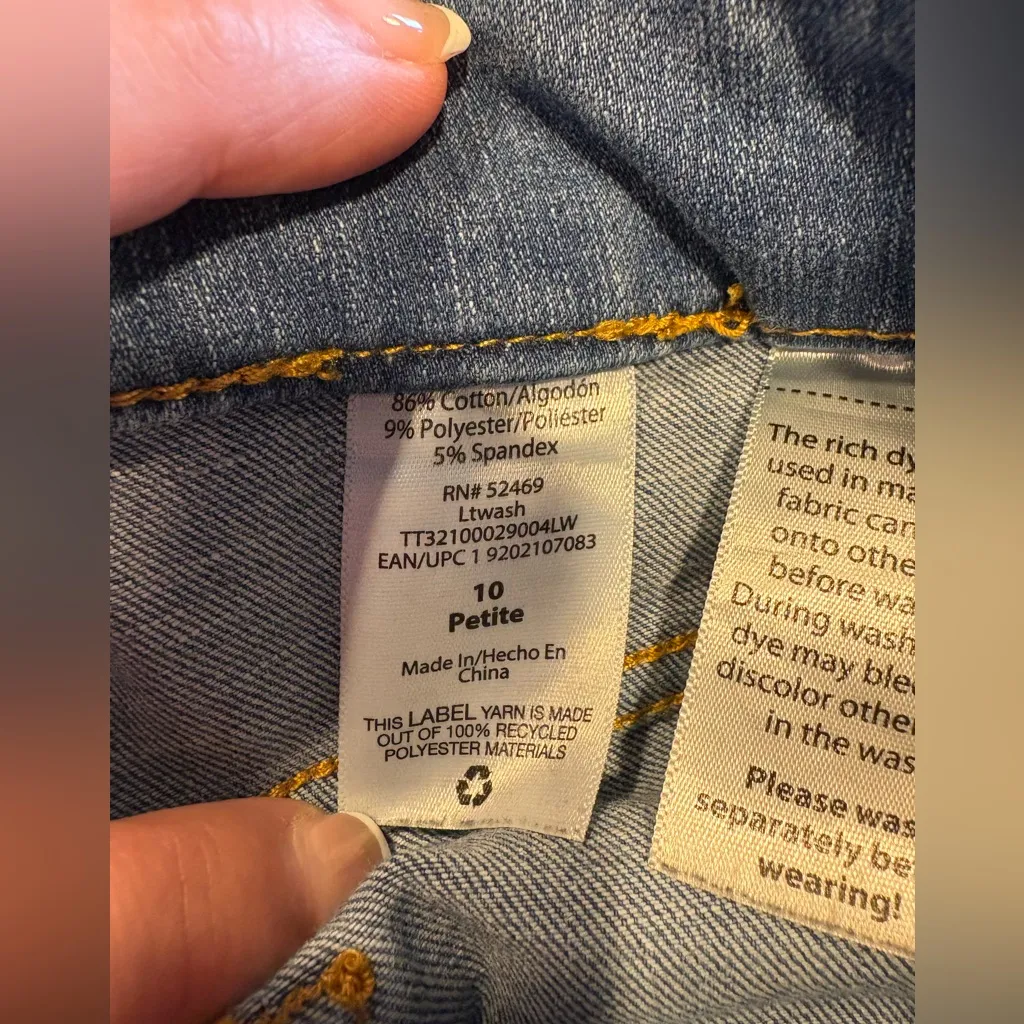 Women’s high rise denim skinny jeans, 10 short (10 petite) Blue Size 10P - Image 5