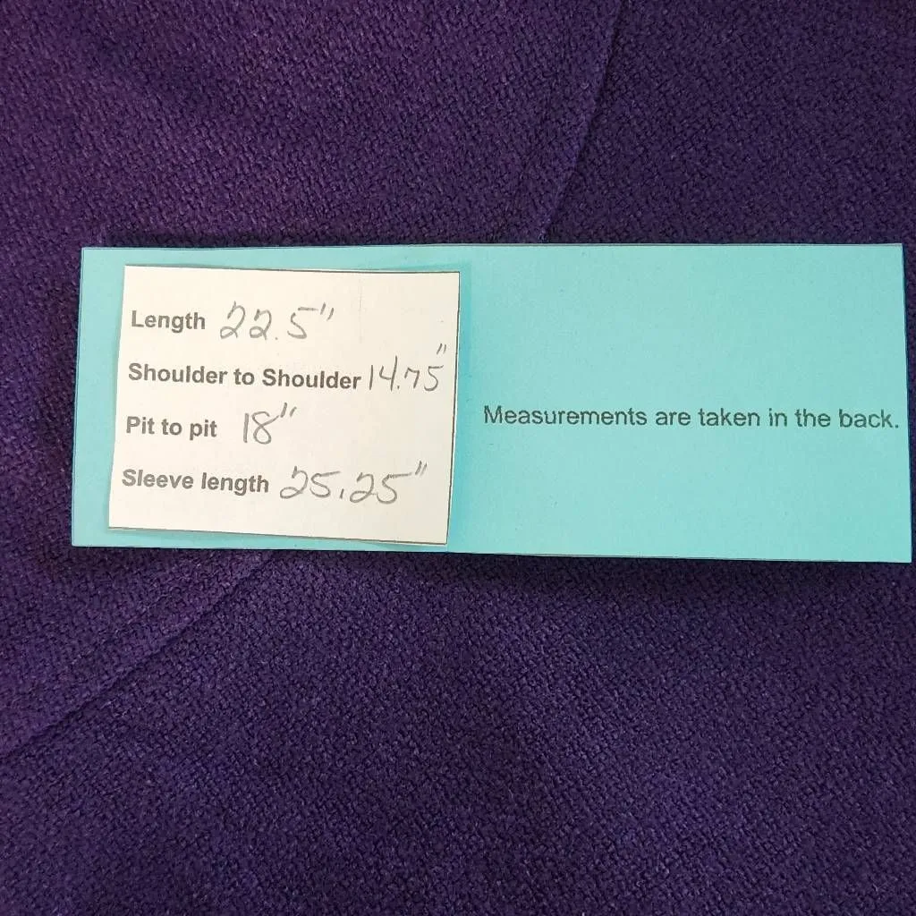 Ambition Purple Blazer with Pleated Detail NWOT Size Large Purple Women's Blazer - Image 11