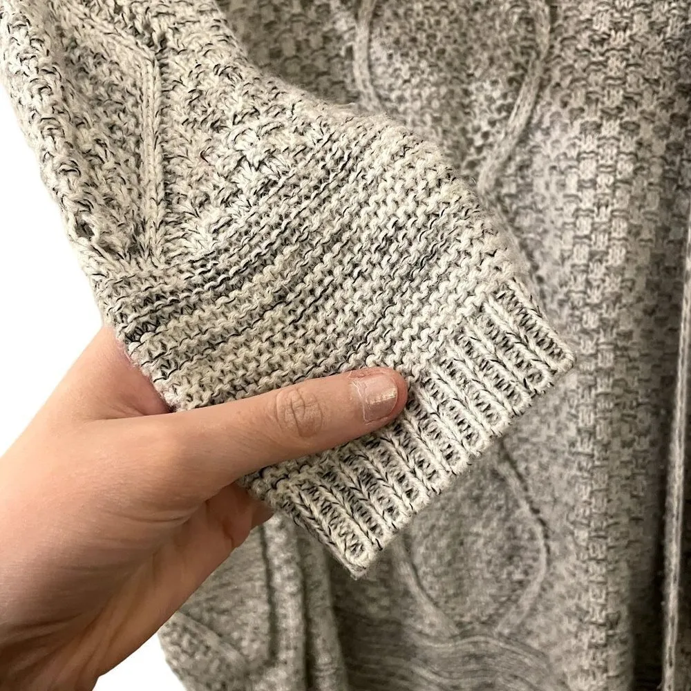 Ceny gray 3/4 sleeve cable knit cardigan pockets comfortable warm winter fall Size undefined - Image 4