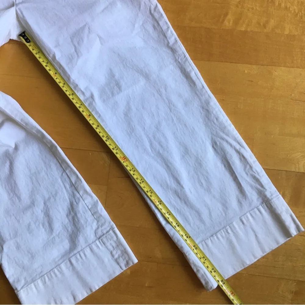 womyn Kate Crop Capri Pant, Straight, Wide Leg, Mid Rise, White, Size 4 White - Image 12