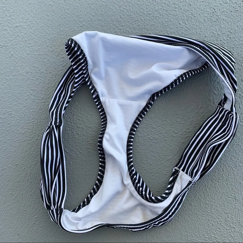 Victoria’s Secret black white stripe swim bottoms - Image 2