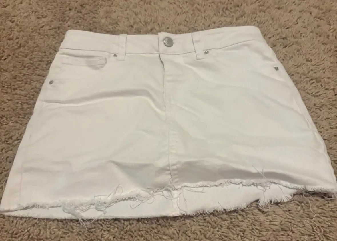 Vanilla Star White Denim Jeans Skirt - Image 1