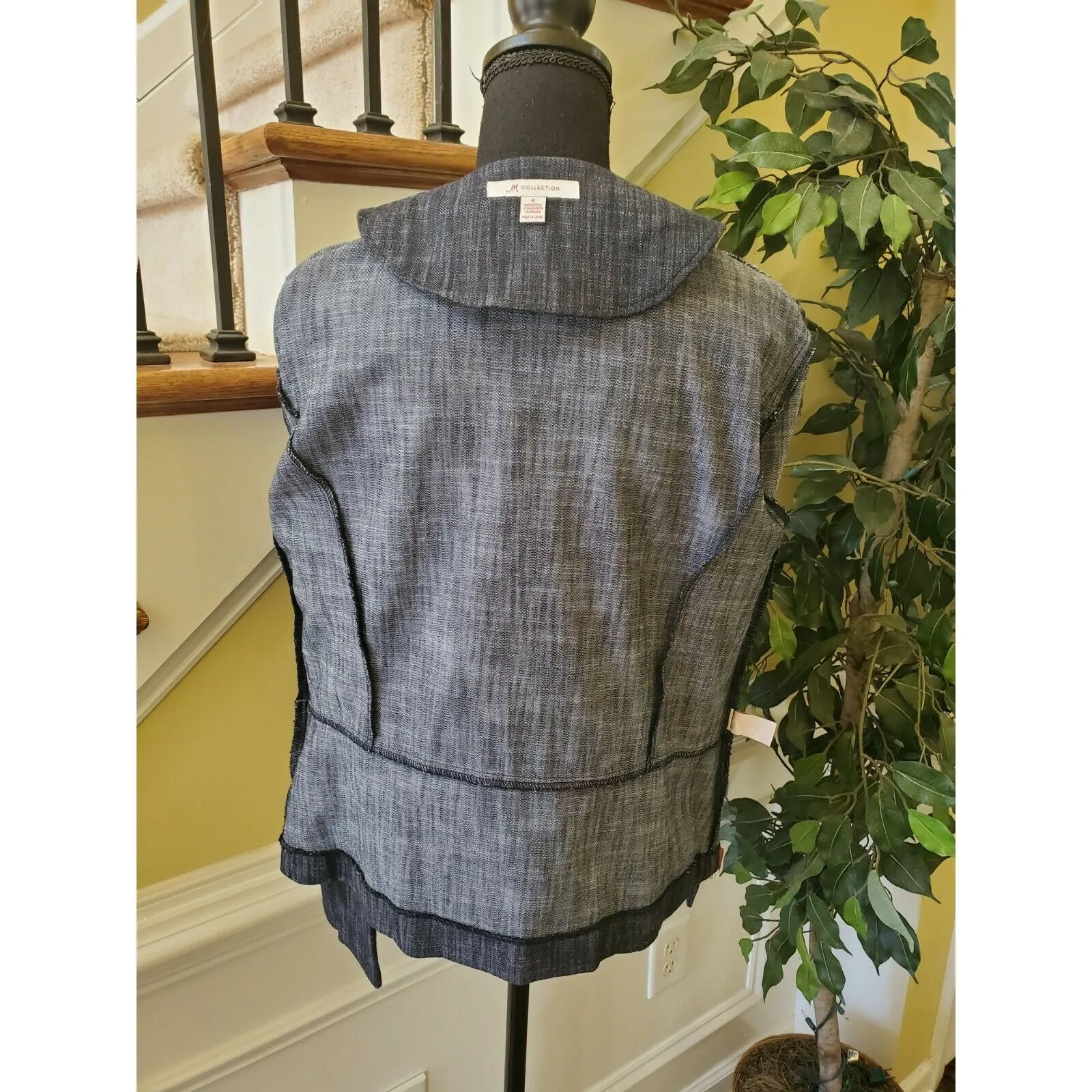 NWT JM Collection Black White 8 Women's Button Jacket Blazer - Image 7