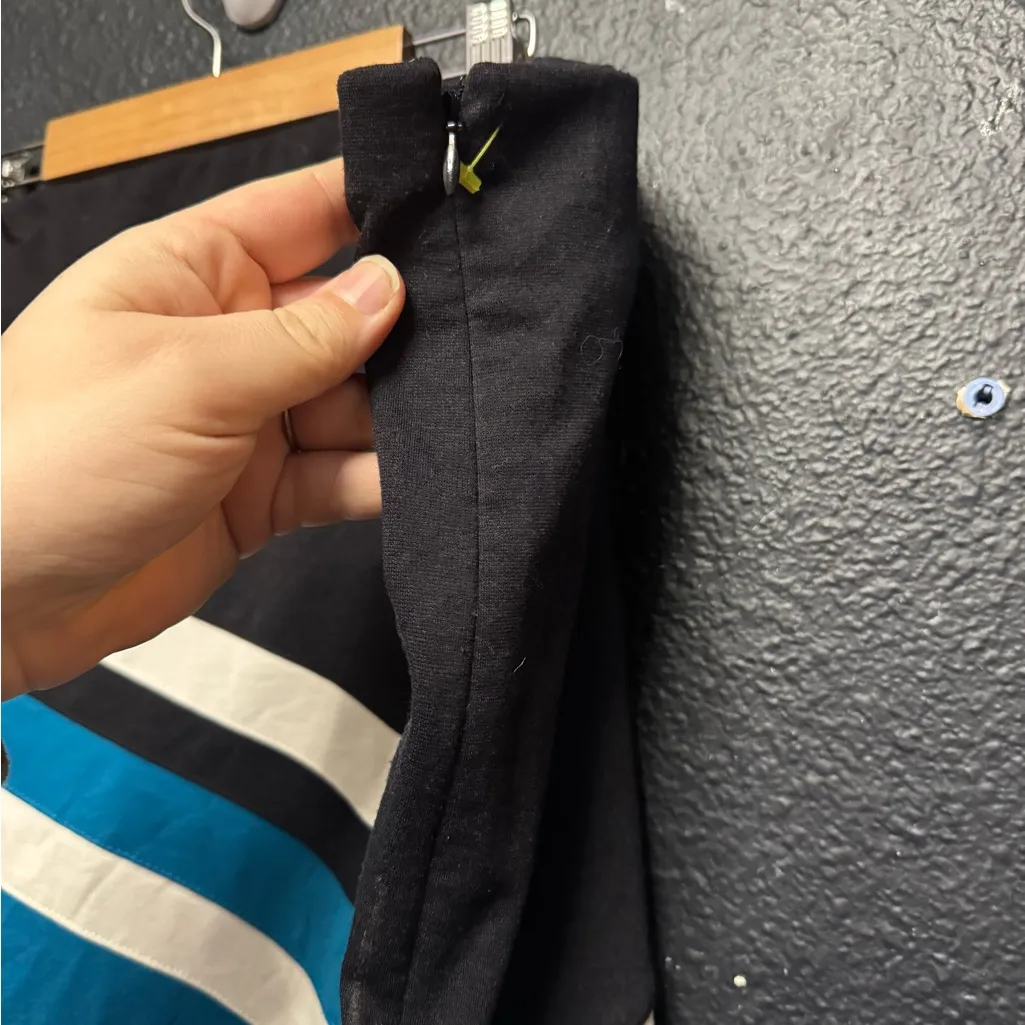 Lane Bryant Black and Blue Striped Pencil Skirt Size 28 - Image 2