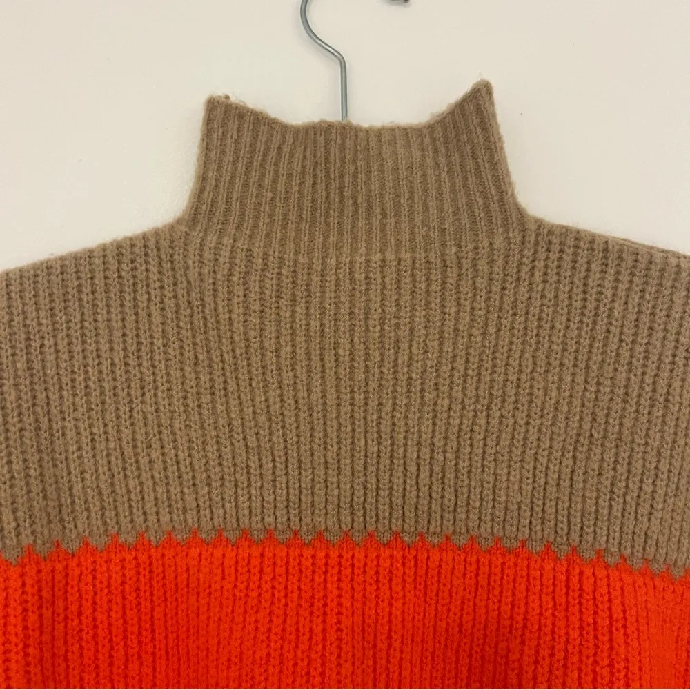 THML Color Block Sweater Orange Brown - Image 2