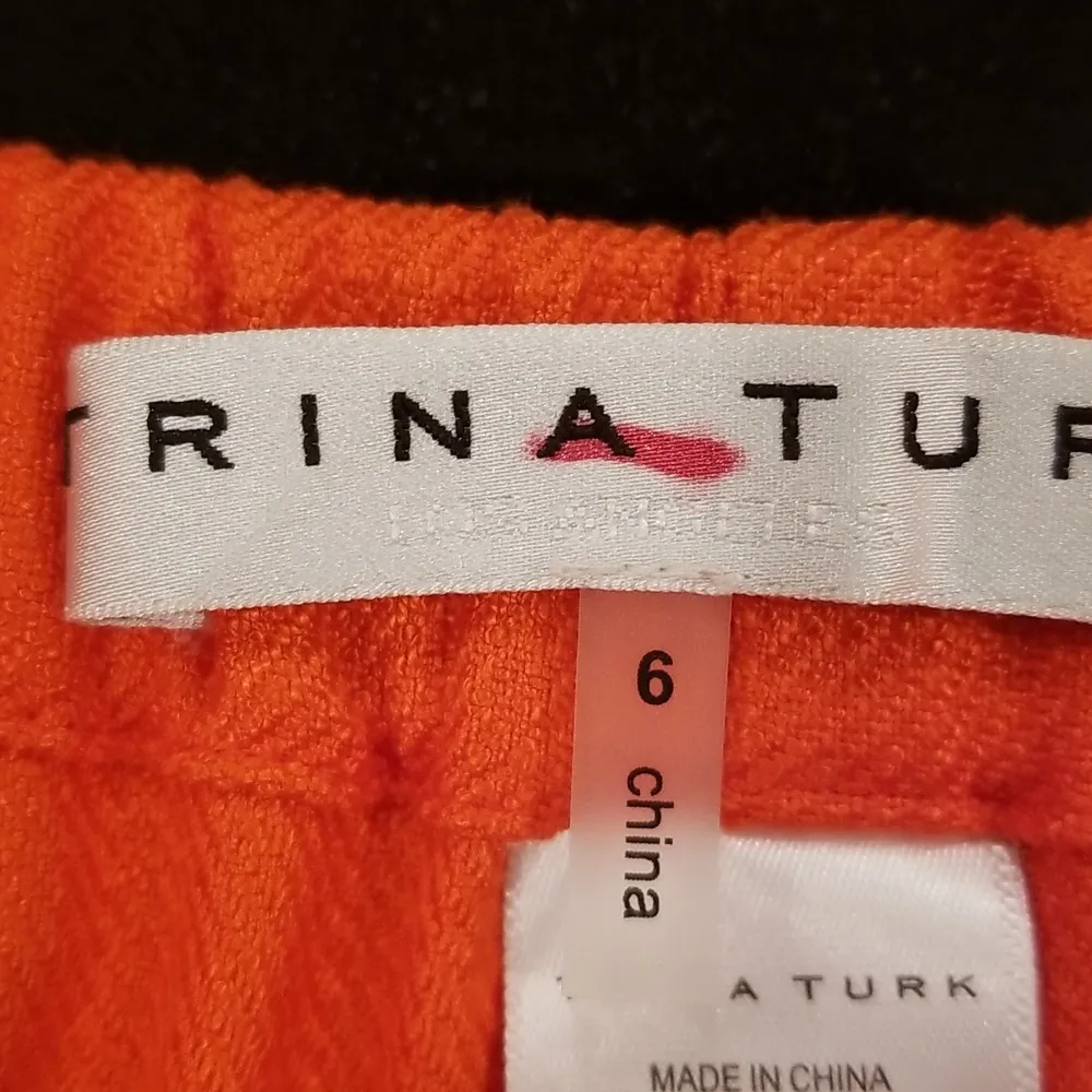 💕TRINA TURK💕 Anzuelo Pant ~ Terrazo Twill Torch Orange 6 NWOT - Image 11