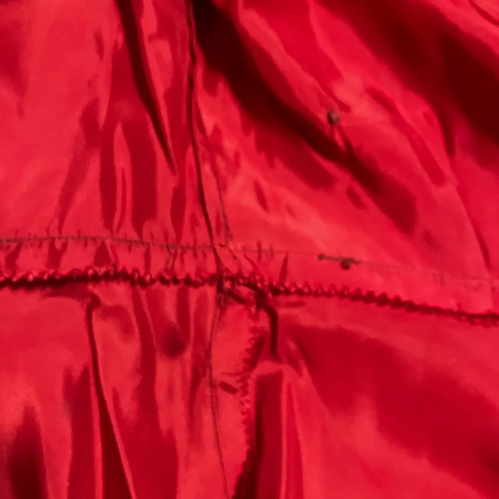 Vintage 1930s / 1940s red satin dress, medium - Image 16