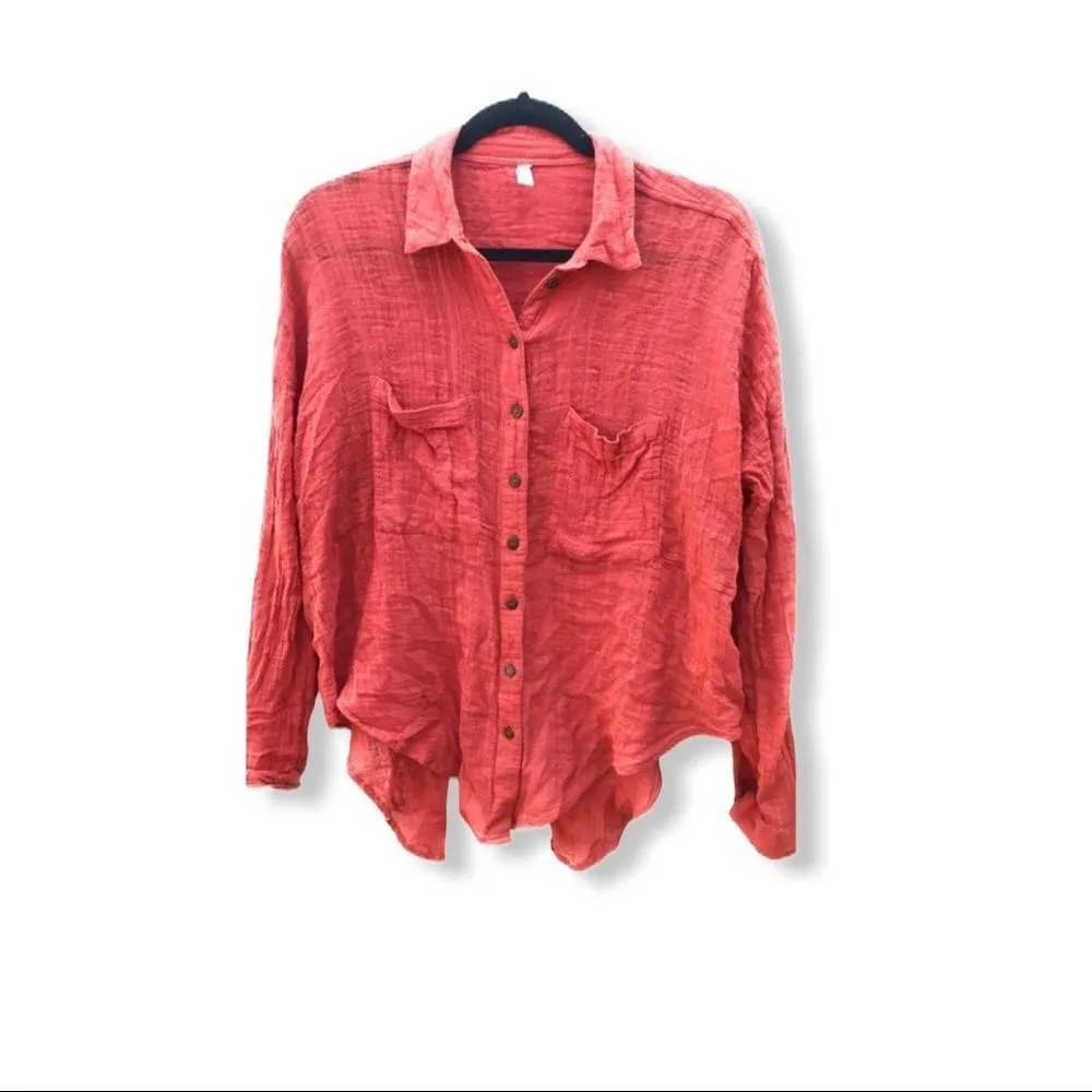 Free People Gauze Shirt - Image 9