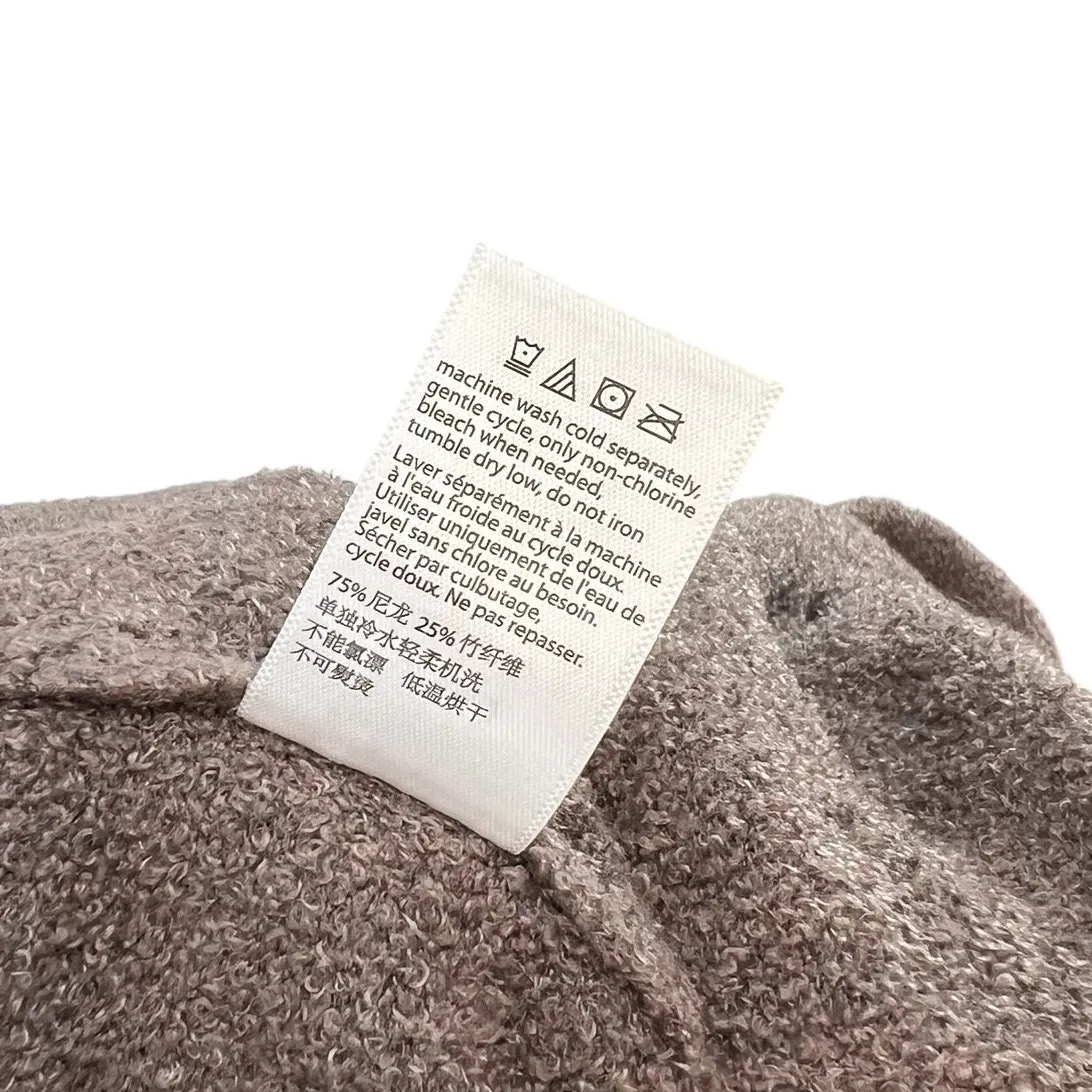 Barefoot Dreams CozyChic Cliffside Wrap Open Sweater Striped Brown One Size Plus - Image 11