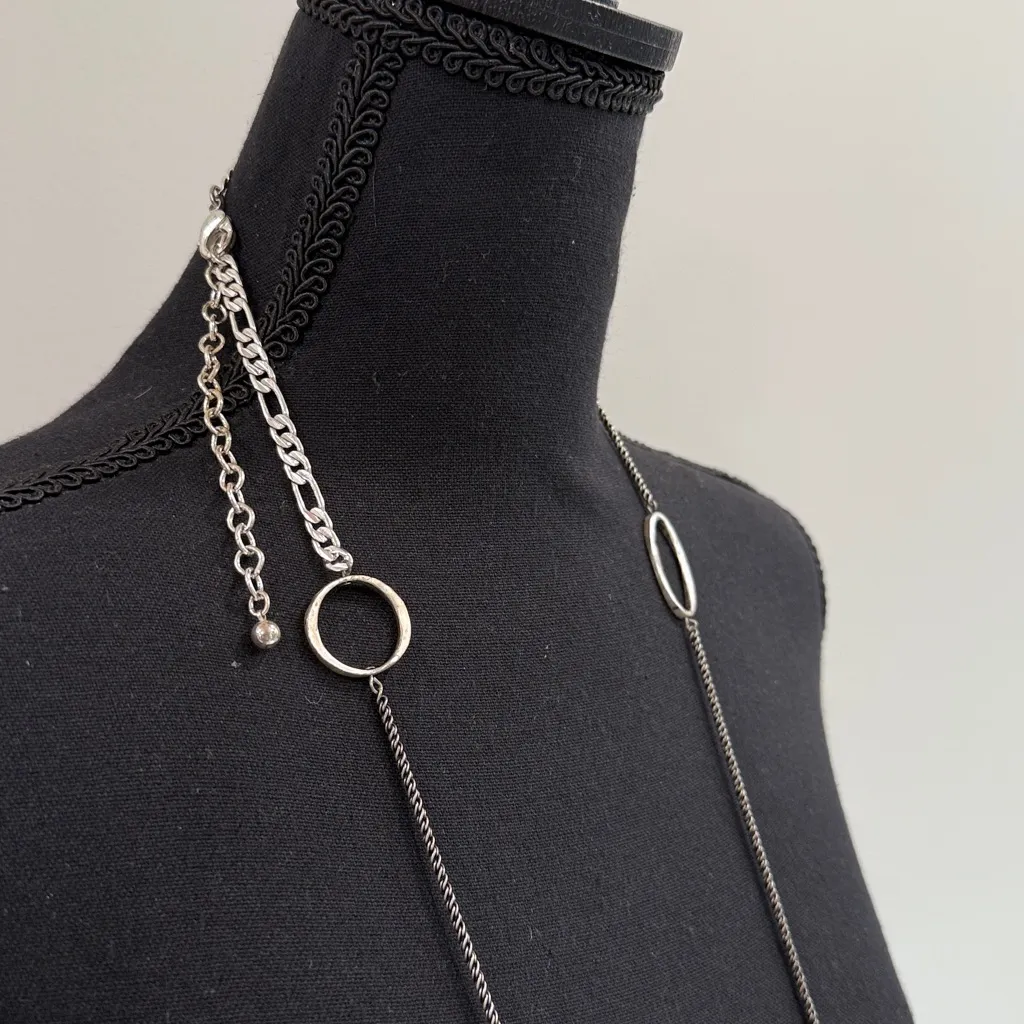 Vintage Chico's Silver Tone Inspirational 42” Necklace - Image 7