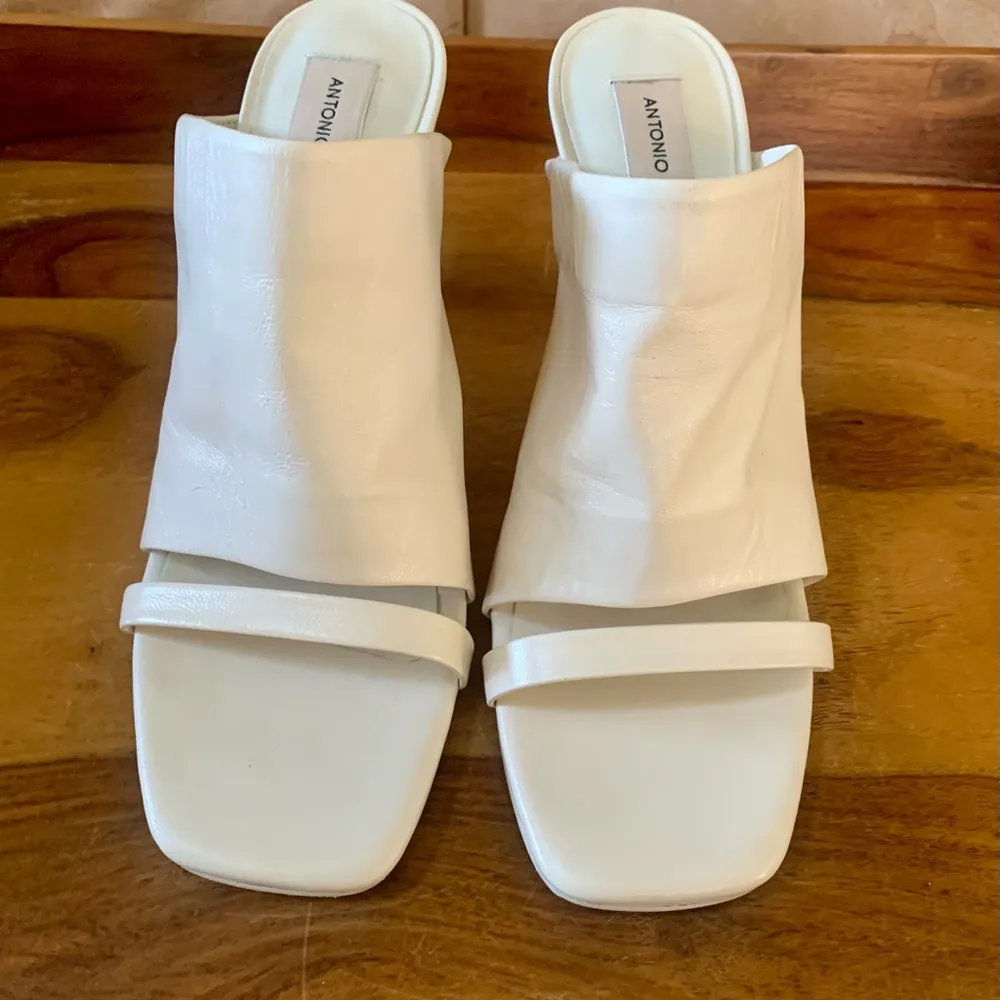 ANTONIO MELANI Leather White Heels Size - Image 2