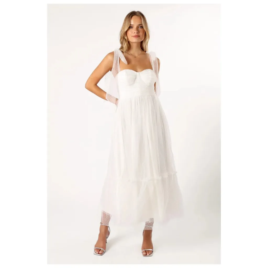 PETAL & PUP Floret Midi Dress in White Size Large - Image 2