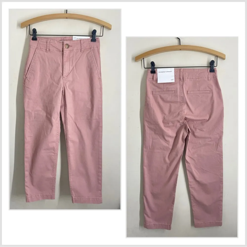 Loft NWT Twill Cotton The Perfect Straight Pants 00 Petite Pink Chino Trousers - Image 2