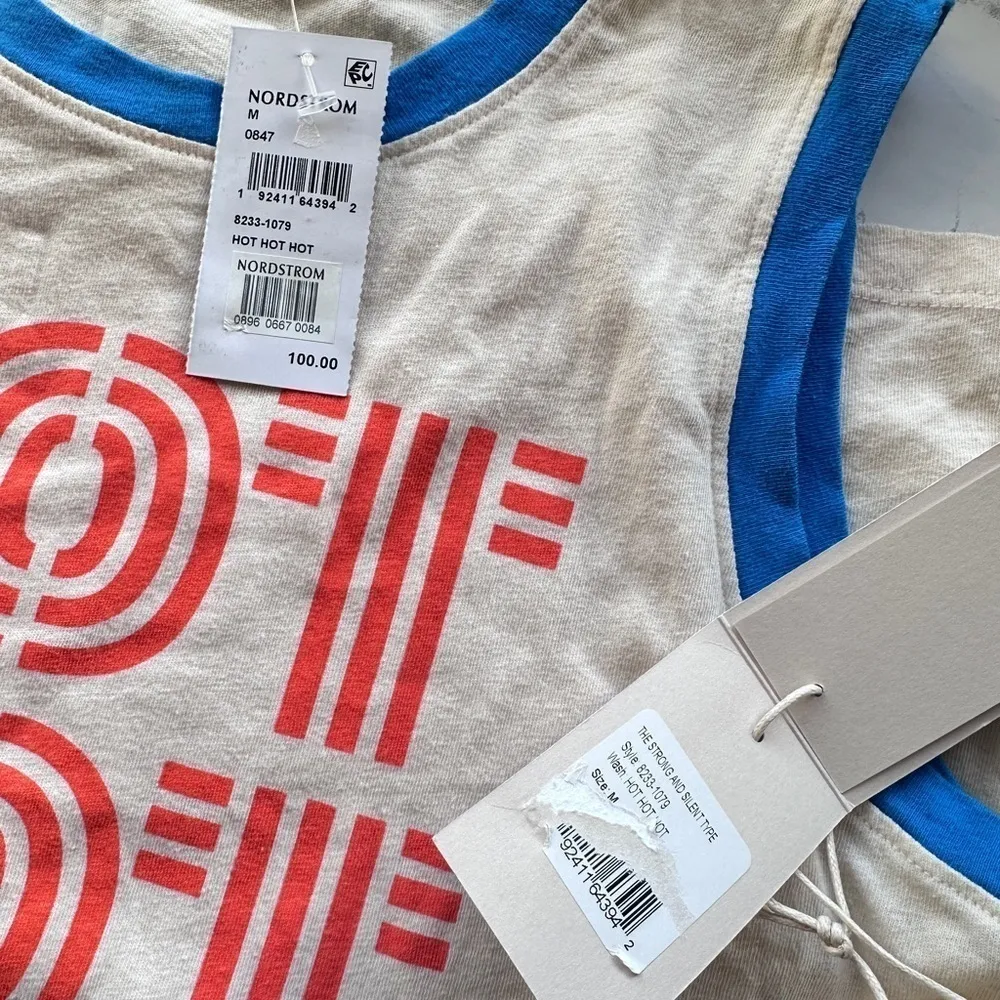 #18 NWT MOTHER Denim The Strong and Silent Tank in Hot Hot Hot Blue Size M - Image 7