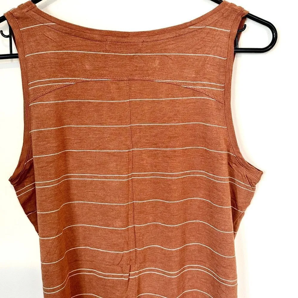 NWT Prana Foundation Scoop Neck Tank in Copper Heather Stripe - Size Small - Image 6