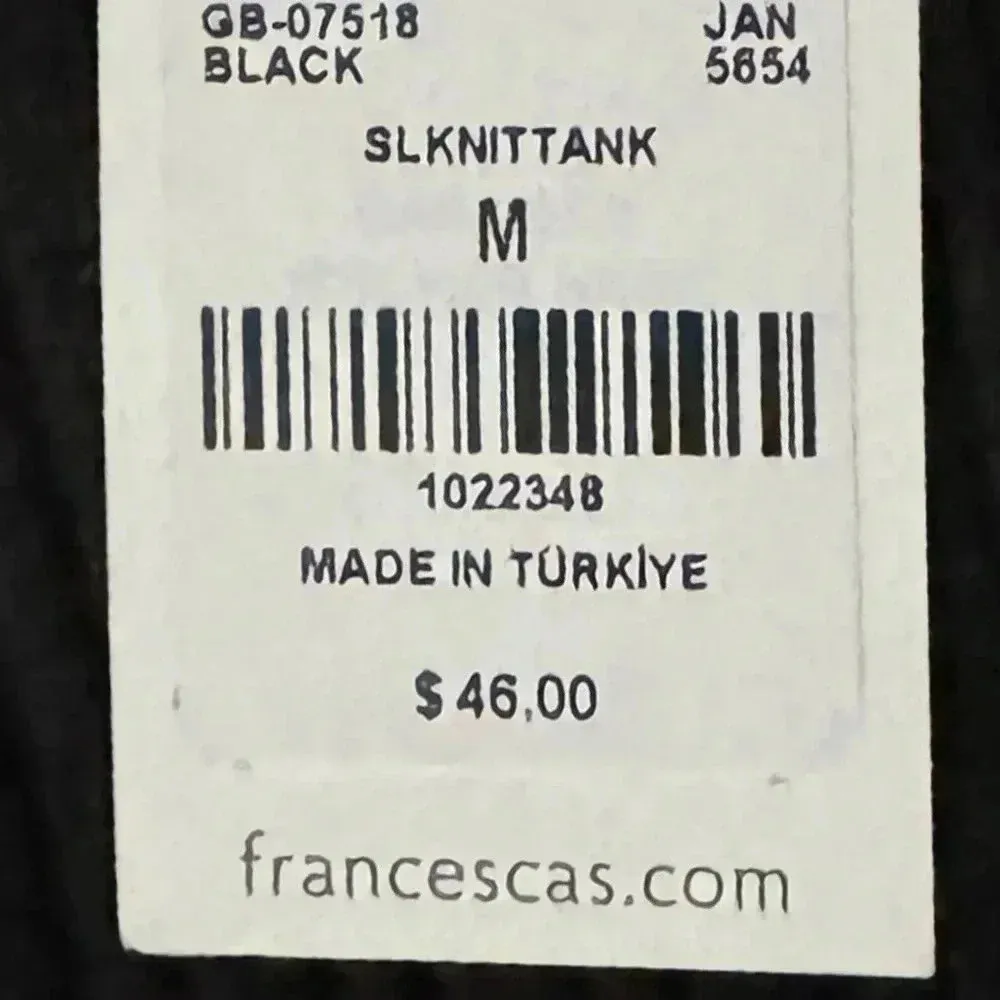 NWT Francesca's BLUE RAIN Women’s Medium Black Nina Knitted Tank Midi Dress - Image 10