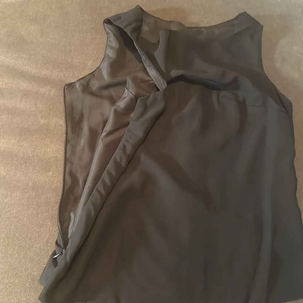 Women’s Black Chiffon 3 Piece Pants Suit Long Lapel Detail Jacket Size 10 NWOT - Image 9