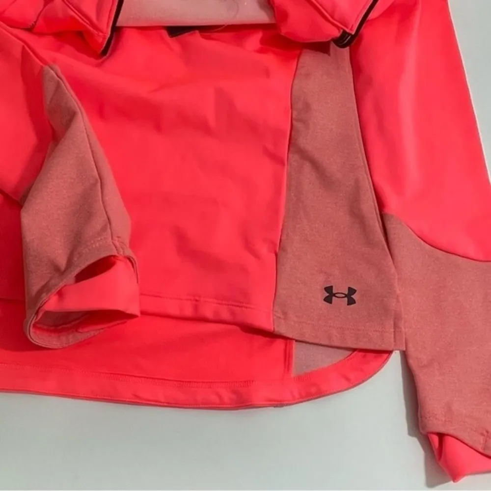 NWT Under Armour Women’s ColdGear 1/2 Zip Training Top Pink Size SMALL Thumbhole - Image 8
