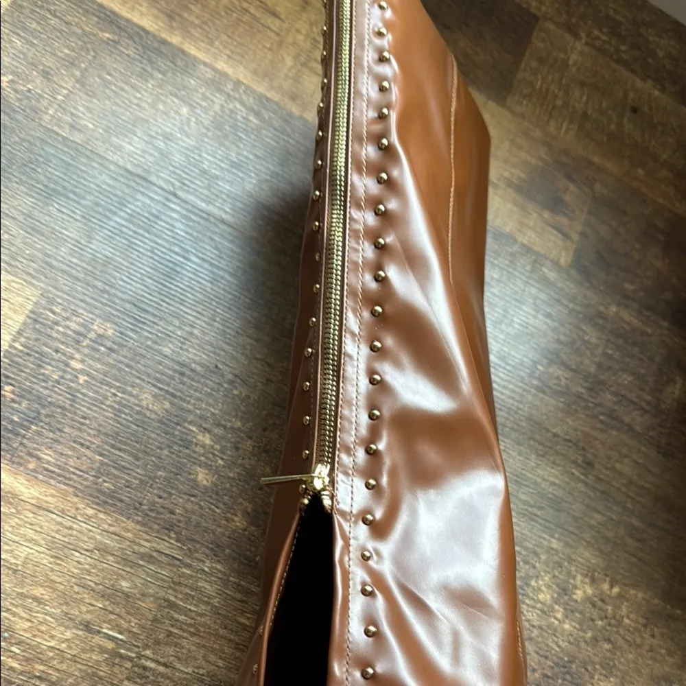 Elegant Brown Leather Women's Boots - Image 5