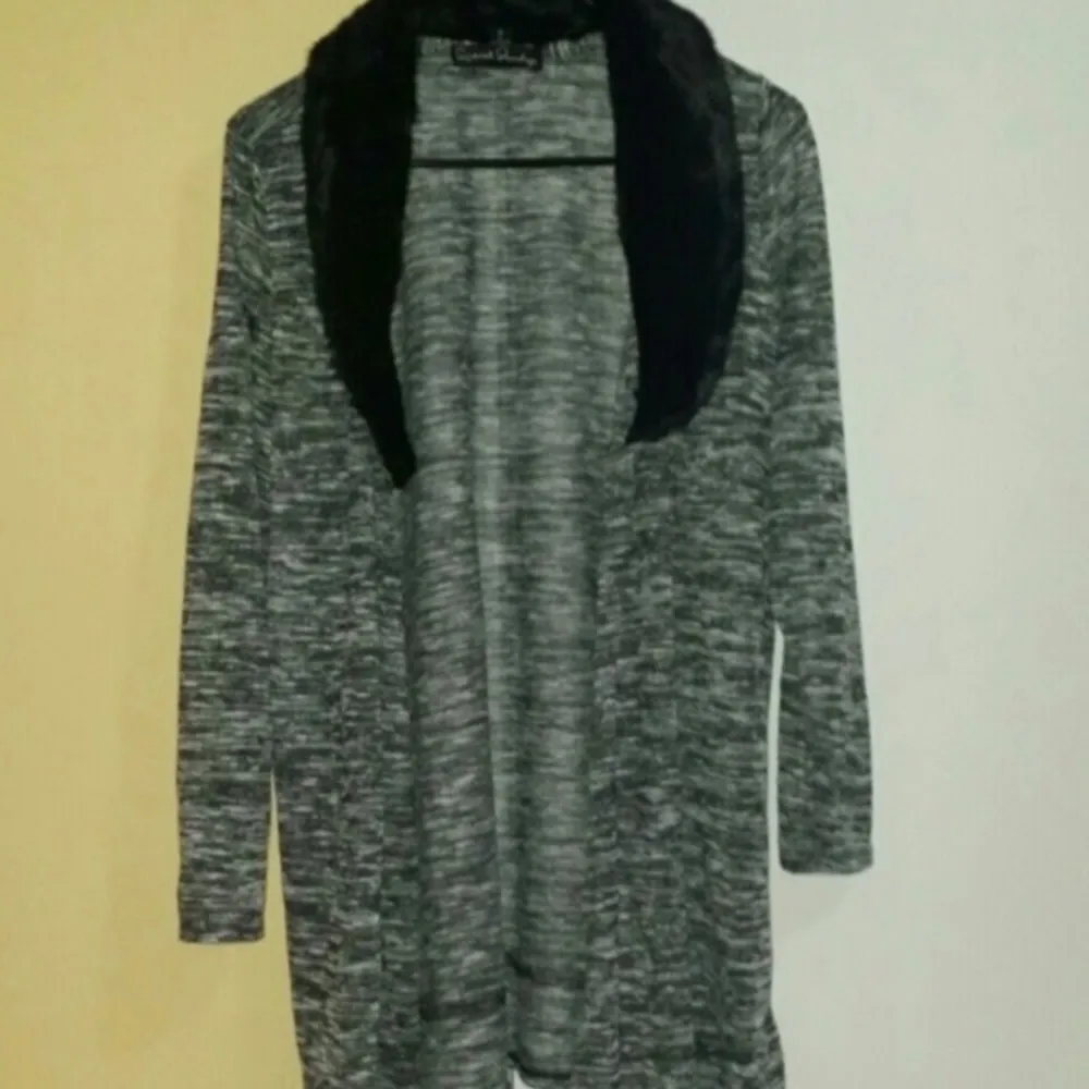 French Laundry brown and black cardigan 2x/1x mob wife style - Image 4