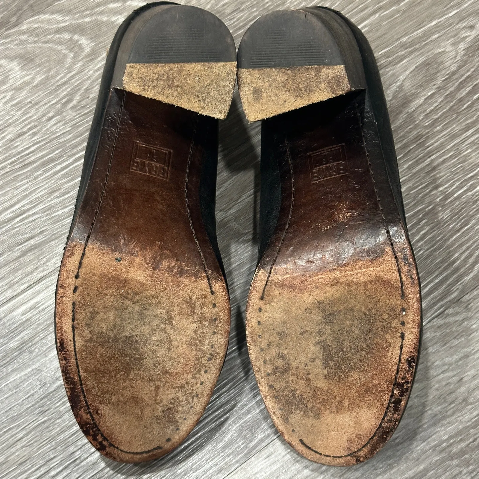 Frye Carson Leather Block Heel Pump Black Round Toe Classic Preppy Mod Retro 8.5 - Image 7