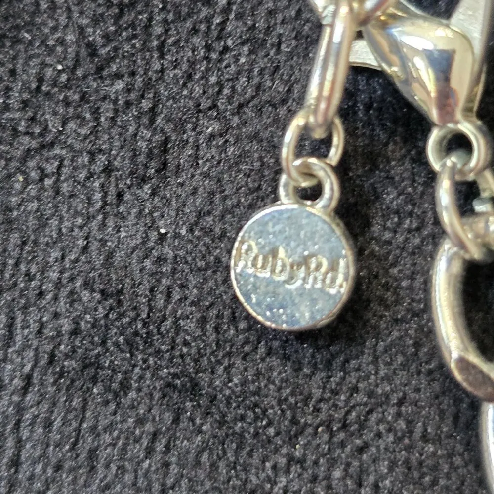 Womens Blue Swirls Circle Stack Pendant Necklace Jewelry with Lobster Clasp - Image 8